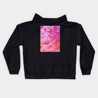 Sugar Sunset Acrylic Pour Painting Kids Hoodie